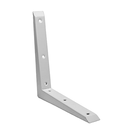 This is an image showing TIMCO Mitred Shelf Bracket - White - 250 x 250mm - 1 Each Unit available from T.H Wiggans Ironmongery in Kendal, quick delivery at discounted prices.