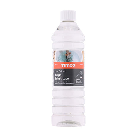 This is an image showing TIMCO Low Odour Turps Substitute - 750ml - 1 Each Bottle available from T.H Wiggans Ironmongery in Kendal, quick delivery at discounted prices.
