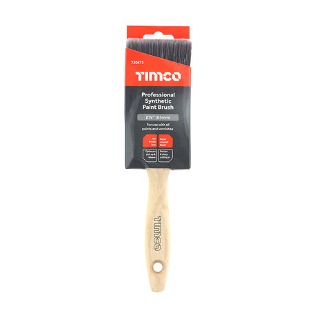 This is an image showing TIMCO Professional Synthetic Paint Brush - 2 1/2" - 1 Each Header Card available from T.H Wiggans Ironmongery in Kendal, quick delivery at discounted prices.