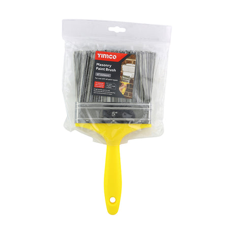 This is an image showing TIMCO Masonry Paint Brush - 125mm - 1 Each Plastic Header available from T.H Wiggans Ironmongery in Kendal, quick delivery at discounted prices.