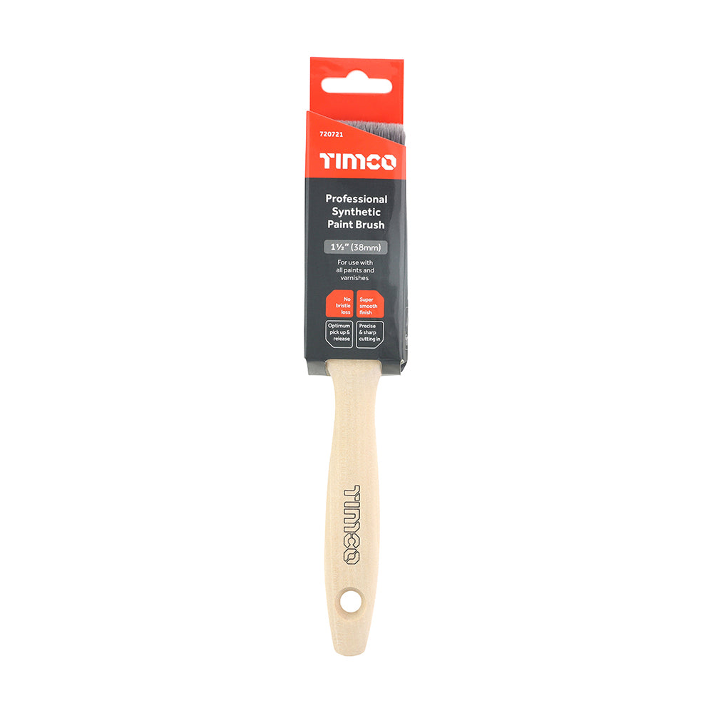 This is an image showing TIMCO Professional Synthetic Paint Brush - 1 1/2" - 1 Each Header Card available from T.H Wiggans Ironmongery in Kendal, quick delivery at discounted prices.