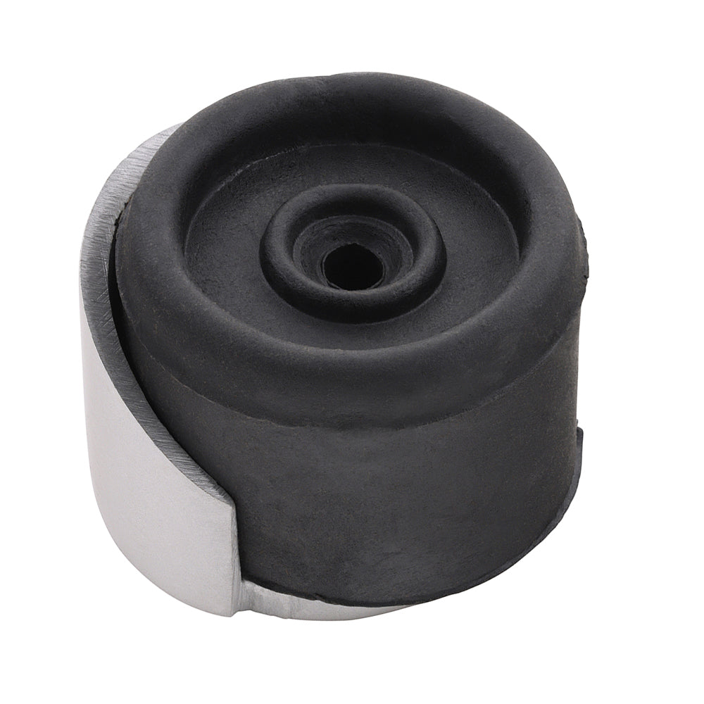 This is an image showing TIMCO Round Door Stop - Satin Anodised Aluminium - 38mm - 1 Each Bag available from T.H Wiggans Ironmongery in Kendal, quick delivery at discounted prices.