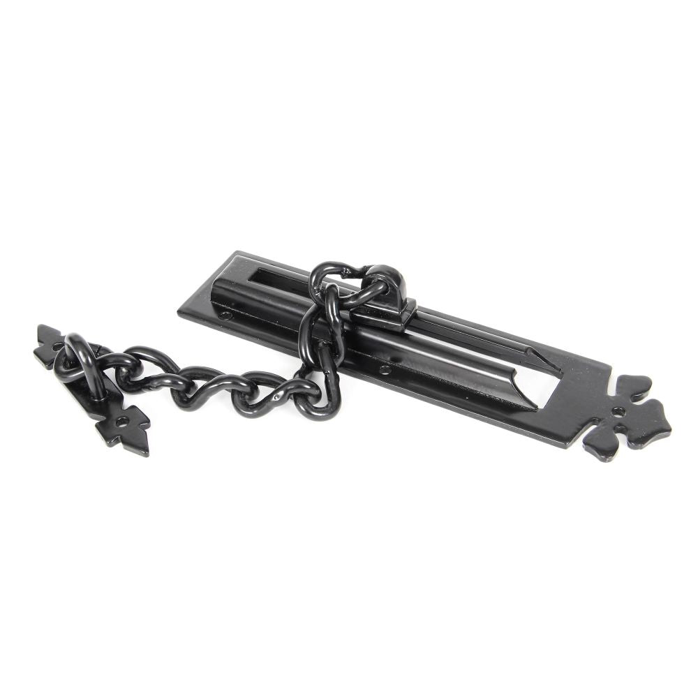 This is an image showing From The Anvil - Black Door Chain available from trade door handles, quick delivery and discounted prices