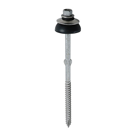 This is an image showing TIMCO Metal Construction Fibre Cement Board to Light Section Screws - Hex - BAZ Washer - Slash Point - Exterior - Silver Organic - 6.3 x 130 - 50 Pieces Box available from T.H Wiggans Ironmongery in Kendal, quick delivery at discounted prices.