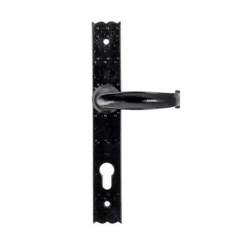 This is an image of From The Anvil - Black Cottage Lever Espag. Lock Set available to order from T.H Wiggans Architectural Ironmongery in Kendal, quick delivery and discounted prices.