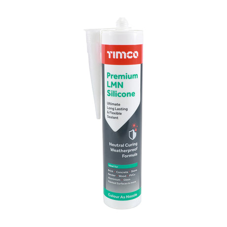 This is an image showing TIMCO Premium LMN Silicone - Clear - 300ml - 1 Each Cartridge available from T.H Wiggans Ironmongery in Kendal, quick delivery at discounted prices.