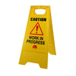 This is an image showing TIMCO A-Frame Safety Sign - Caution Work in Progress - 610 x 300 x 30 - 1 Each Bag available from T.H Wiggans Ironmongery in Kendal, quick delivery at discounted prices.