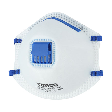 This is an image showing TIMCO FFP2 Moulded Masks with Valve - One Size - 3 Pieces Bag available from T.H Wiggans Ironmongery in Kendal, quick delivery at discounted prices.