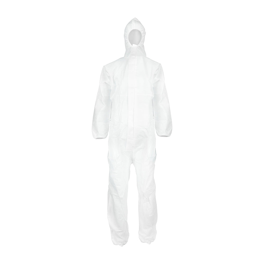 This is an image showing TIMCO Cat III Type 5/6 Coverall - High Risk Protection - White - XXX Large - 1 Each Bag available from T.H Wiggans Ironmongery in Kendal, quick delivery at discounted prices.
