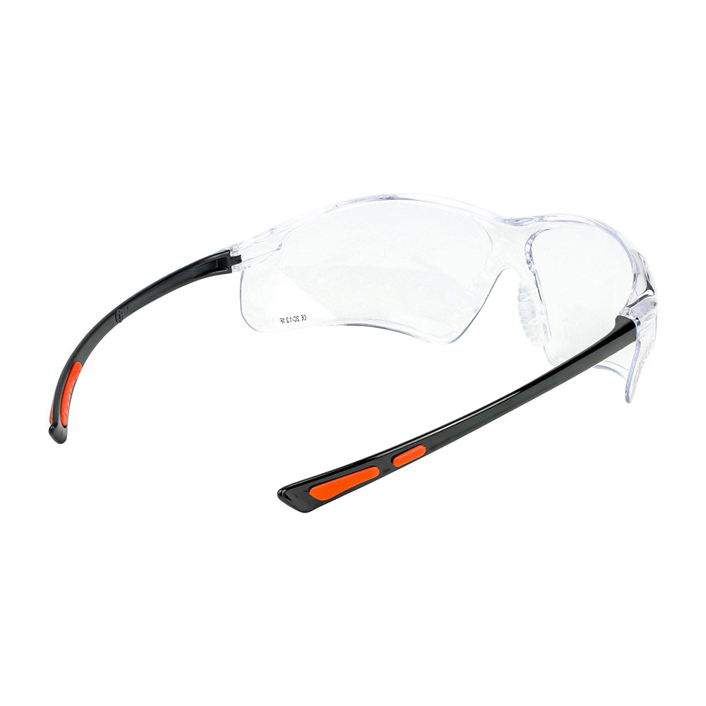 This is an image showing TIMCO Slimfit Safety Glasses - Clear - One Size - 1 Each Bag available from T.H Wiggans Ironmongery in Kendal, quick delivery at discounted prices.
