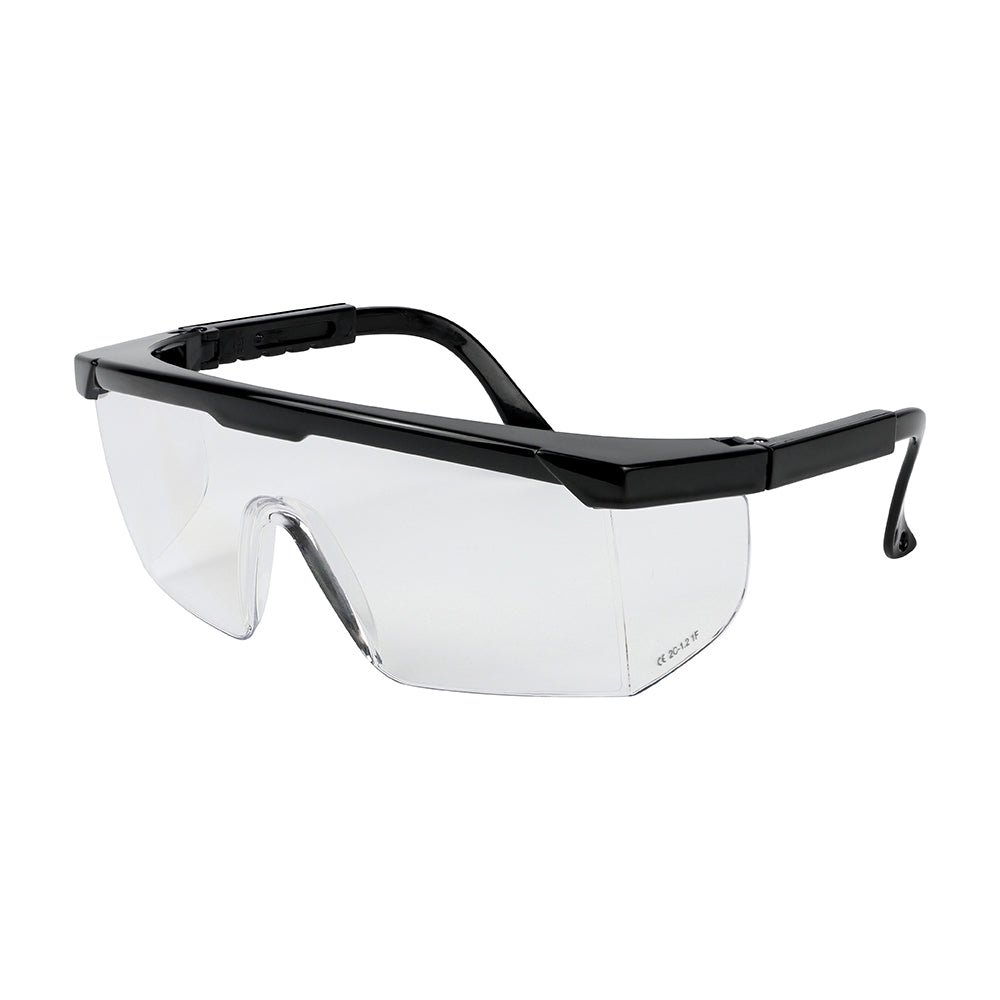 This is an image showing TIMCO Wraparound Safety Glasses - Clear - One Size - 1 Each Bag available from T.H Wiggans Ironmongery in Kendal, quick delivery at discounted prices.