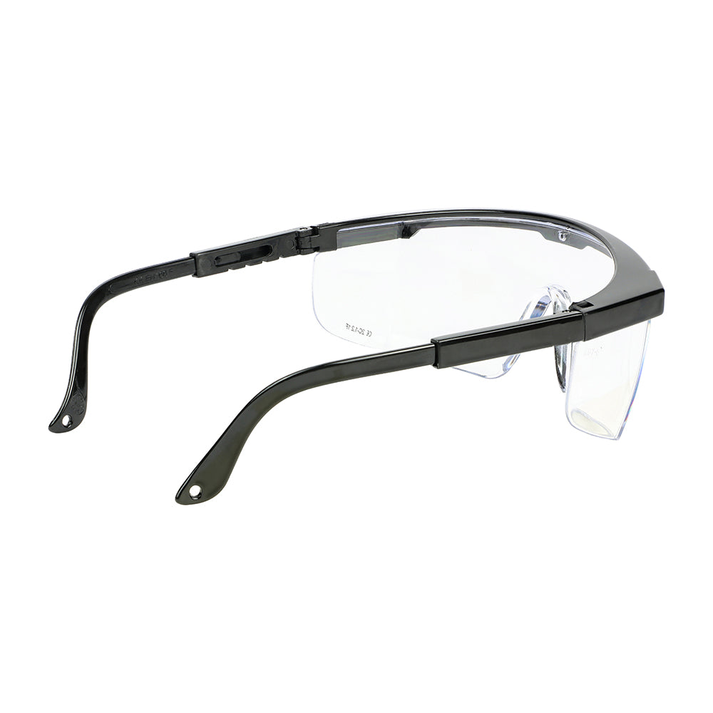 This is an image showing TIMCO Wraparound Safety Glasses - Clear - One Size - 1 Each Bag available from T.H Wiggans Ironmongery in Kendal, quick delivery at discounted prices.