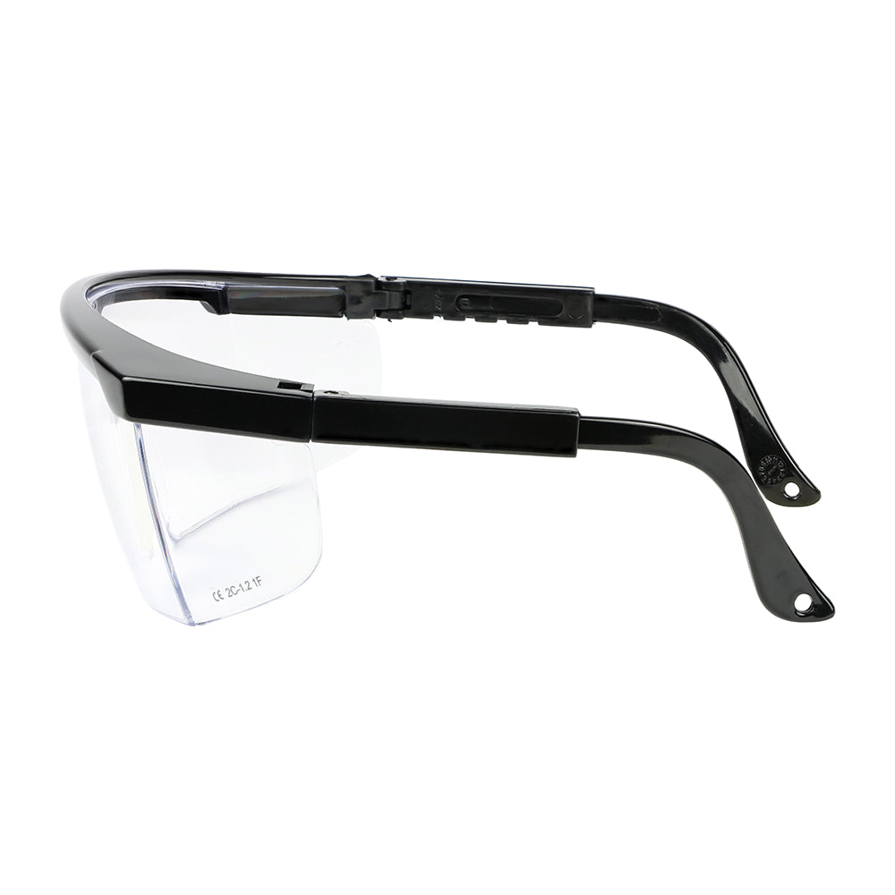 This is an image showing TIMCO Wraparound Safety Glasses - Clear - One Size - 1 Each Bag available from T.H Wiggans Ironmongery in Kendal, quick delivery at discounted prices.