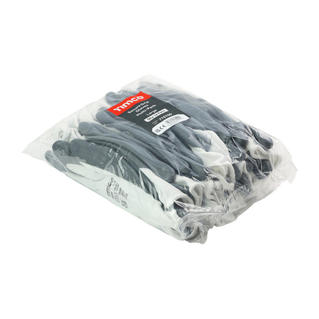 This is an image showing TIMCO Secure Grip Gloves - Smooth Nitrile Foam Coated Polyester - Multi Pack - Large - 12 Pieces Bag available from T.H Wiggans Ironmongery in Kendal, quick delivery at discounted prices.