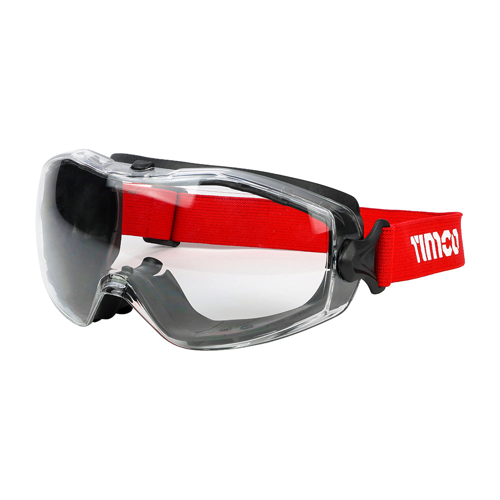 This is an image showing TIMCO Sports Style Safety Goggles - Clear - Clear - 1 Each Box available from T.H Wiggans Ironmongery in Kendal, quick delivery at discounted prices.