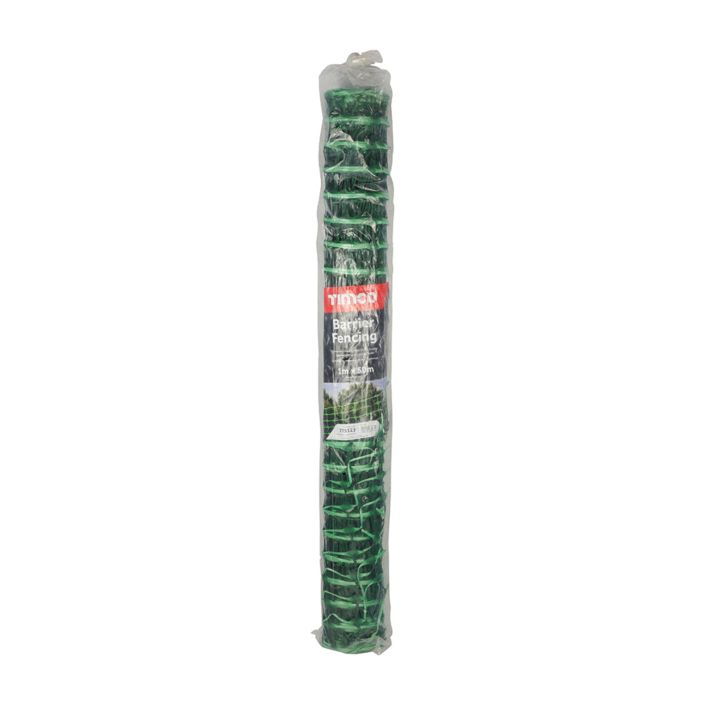 This is an image showing TIMCO Barrier Fencing - Green - 1m x 50m - 1 Each Bag available from T.H Wiggans Ironmongery in Kendal, quick delivery at discounted prices.