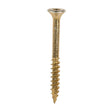 This is an image showing TIMCO C2 Clamp-Fix - TX - Double Countersunk with Ribs - Twin-Cut - Yellow - 8.0 x 80 - 100 Pieces Box available from T.H Wiggans Ironmongery in Kendal, quick delivery at discounted prices.