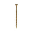 This is an image showing TIMCO C2 Clamp-Fix - TX - Double Countersunk with Ribs - Twin-Cut - Yellow - 8.0 x 120 - 50 Pieces Box available from T.H Wiggans Ironmongery in Kendal, quick delivery at discounted prices.
