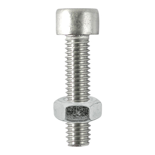 This is an image showing TIMCO Socket Screws & Hex Nuts - Cap - Stainless Steel - M8 x 20 - 4 Pieces TIMpac available from T.H Wiggans Ironmongery in Kendal, quick delivery at discounted prices.
