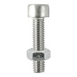 This is an image showing TIMCO Socket Screws & Hex Nuts - Cap - Stainless Steel - M8 x 20 - 4 Pieces TIMpac available from T.H Wiggans Ironmongery in Kendal, quick delivery at discounted prices.
