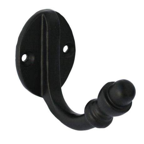 This is an image showing From The Anvil - Black Coat Hook available from T.H Wiggans Architectural Ironmongery in Kendal, quick delivery and discounted prices