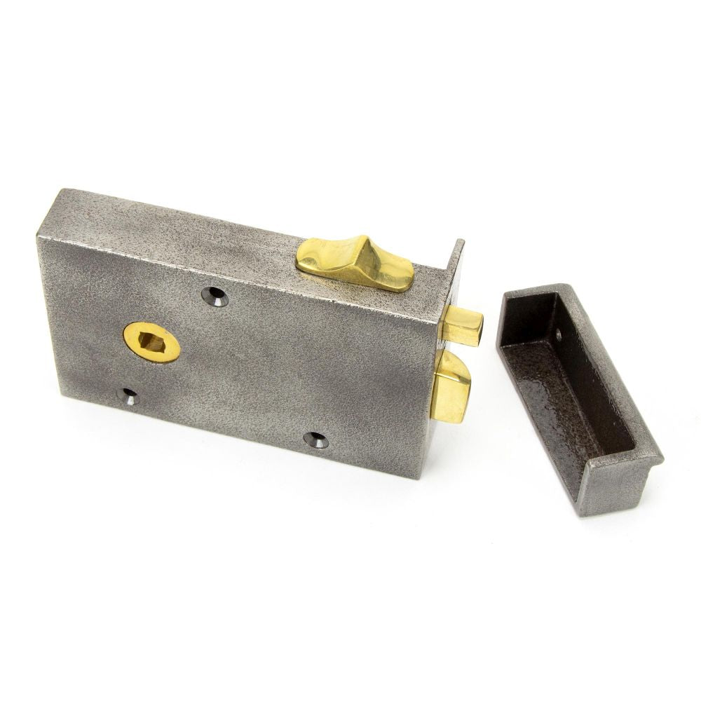 This is an image showing From The Anvil - Iron Left Hand Bathroom Latch available from T.H Wiggans Architectural Ironmongery in Kendal, quick delivery and discounted prices