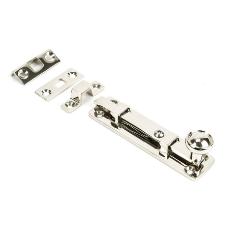 This is an image showing From The Anvil - Polished Nickel 4" Universal Bolt available from T.H Wiggans Architectural Ironmongery in Kendal, quick delivery and discounted prices