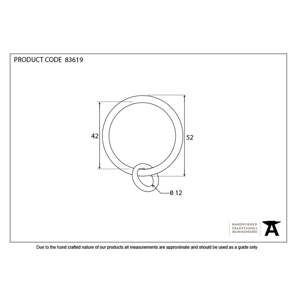 This is an image showing From The Anvil - Beeswax Curtain Ring available from trade door handles, quick delivery and discounted prices