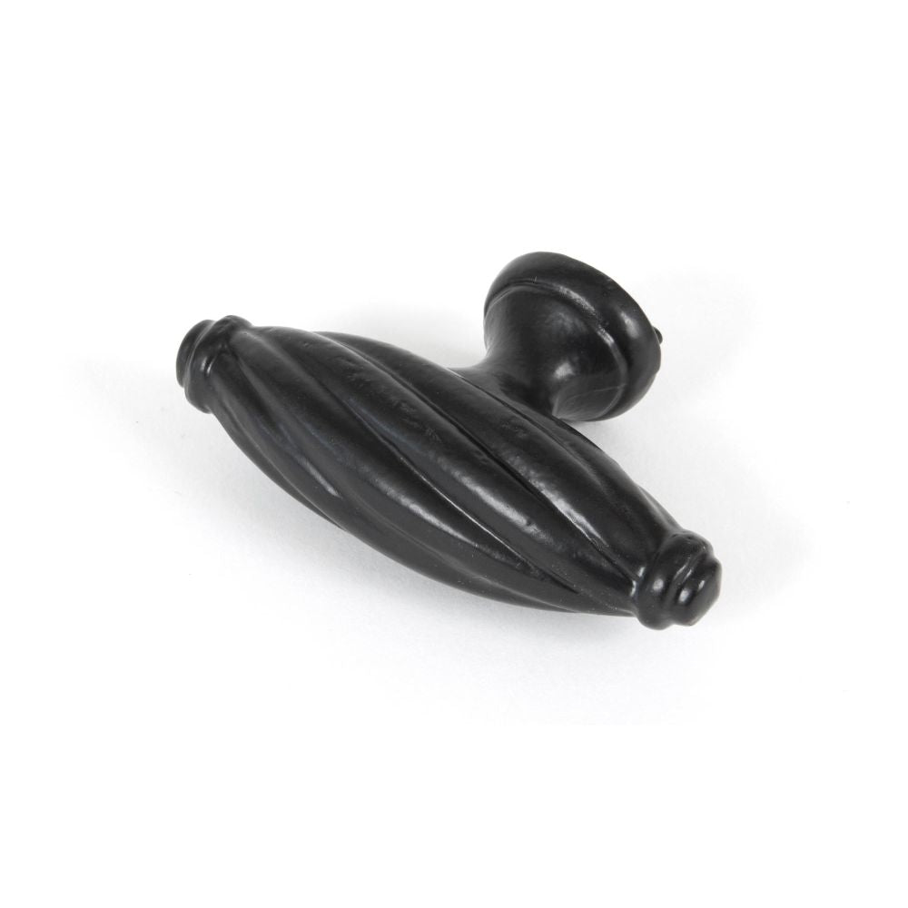 This is an image showing From The Anvil - Black Cabinet Handle available from T.H Wiggans Architectural Ironmongery in Kendal, quick delivery and discounted prices