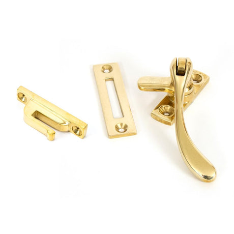 This is an image showing From The Anvil - Polished Brass Peardrop Fastener available from T.H Wiggans Architectural Ironmongery in Kendal, quick delivery and discounted prices