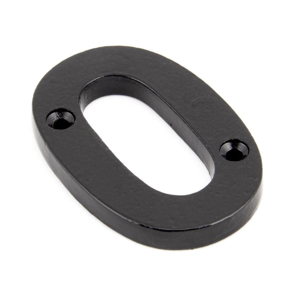 This is an image of From The Anvil - Black Numeral 0 available to order from T.H Wiggans Architectural Ironmongery in Kendal, quick delivery and discounted prices.