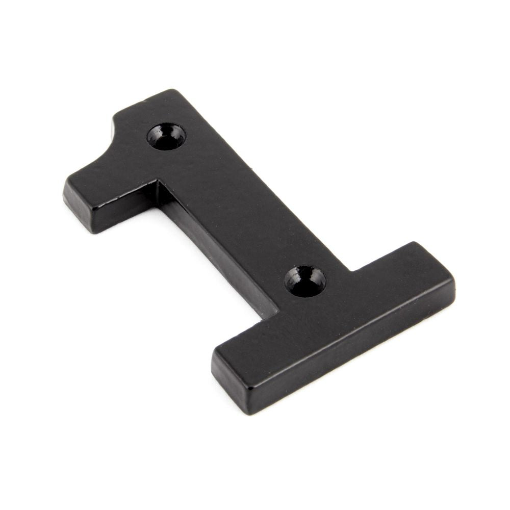 This is an image of From The Anvil - Black Numeral 1 available to order from T.H Wiggans Architectural Ironmongery in Kendal, quick delivery and discounted prices.