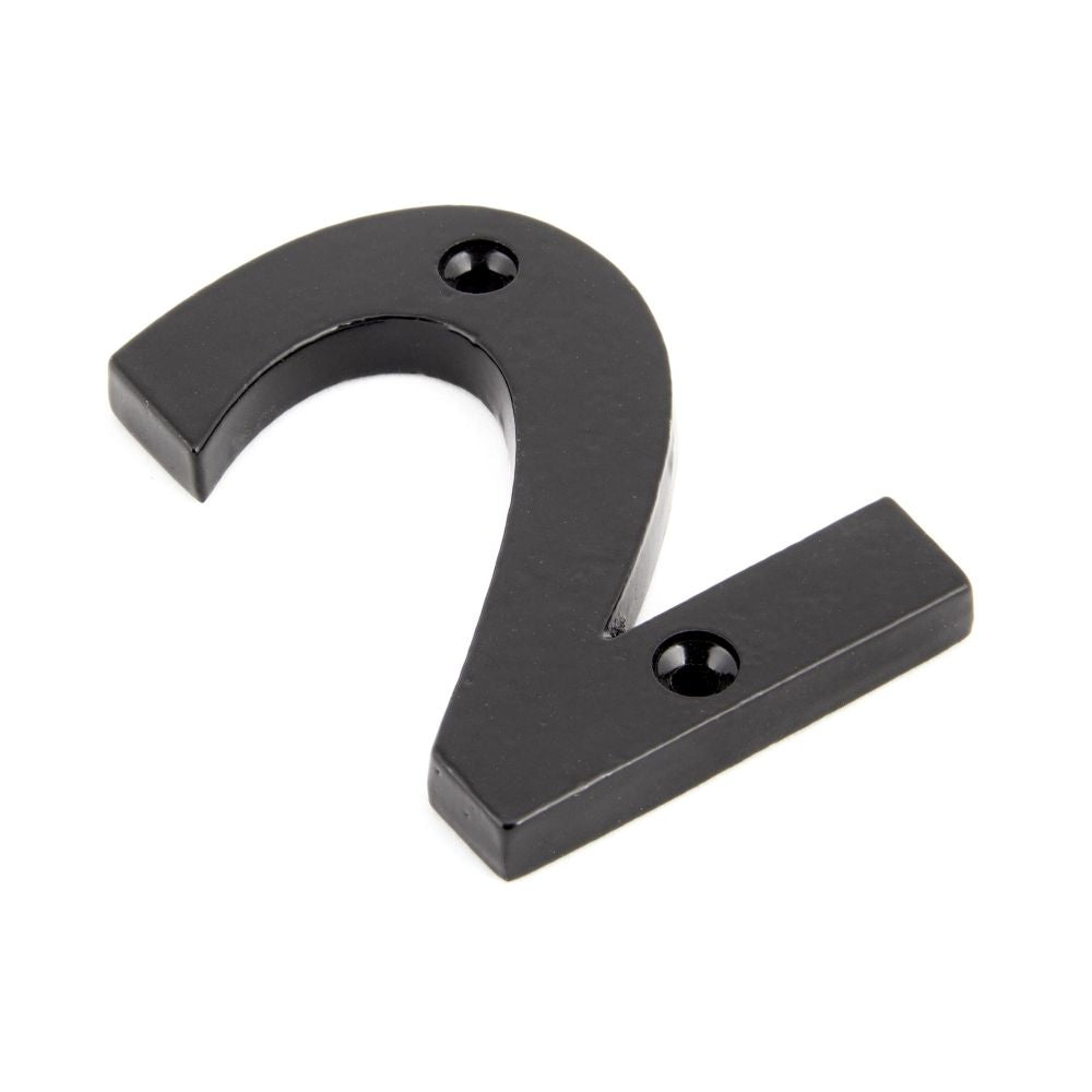 This is an image of From The Anvil - Black Numeral 2 available to order from T.H Wiggans Architectural Ironmongery in Kendal, quick delivery and discounted prices.