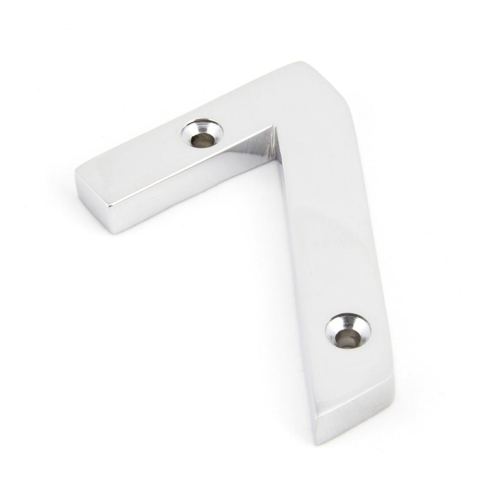 This is an image of From The Anvil - Polished Chrome Numeral 7 available to order from T.H Wiggans Architectural Ironmongery in Kendal, quick delivery and discounted prices.