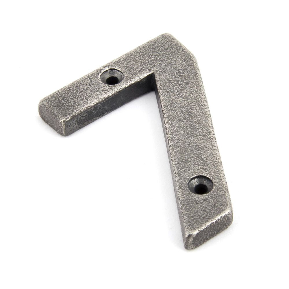 This is an image of From The Anvil - Antique Pewter Numeral 7 available to order from T.H Wiggans Architectural Ironmongery in Kendal, quick delivery and discounted prices.