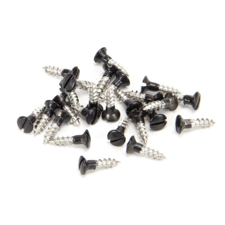 This is an image showing From The Anvil - Black SS 3.0 x 12 Csk R/Head Screws (25) available from T.H Wiggans Architectural Ironmongery in Kendal, quick delivery and discounted prices