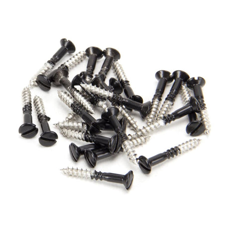 This is an image showing From The Anvil - Black SS 3.5 x 25 Csk R/ Head Screws (25) available from T.H Wiggans Architectural Ironmongery in Kendal, quick delivery and discounted prices