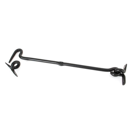This is an image showing From The Anvil - Black 14" Forged Cabin Hook available from T.H Wiggans Architectural Ironmongery in Kendal, quick delivery and discounted prices