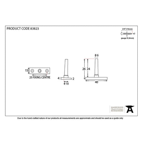 This is an image showing From The Anvil - Black EJMA Pin available from T.H Wiggans Architectural Ironmongery in Kendal, quick delivery and discounted prices