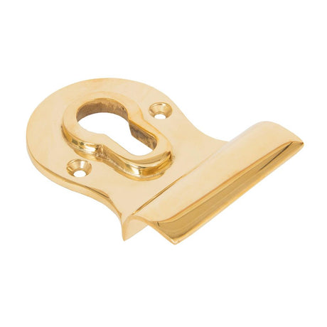 This is an image of From The Anvil - Polished Brass Euro Door Pull available to order from T.H Wiggans Architectural Ironmongery in Kendal, quick delivery and discounted prices.