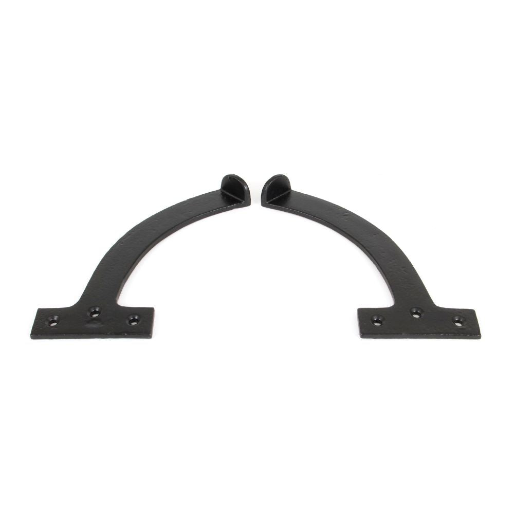 This is an image showing From The Anvil - Black 7" Quadrant Stay (Pair) available from T.H Wiggans Architectural Ironmongery in Kendal, quick delivery and discounted prices