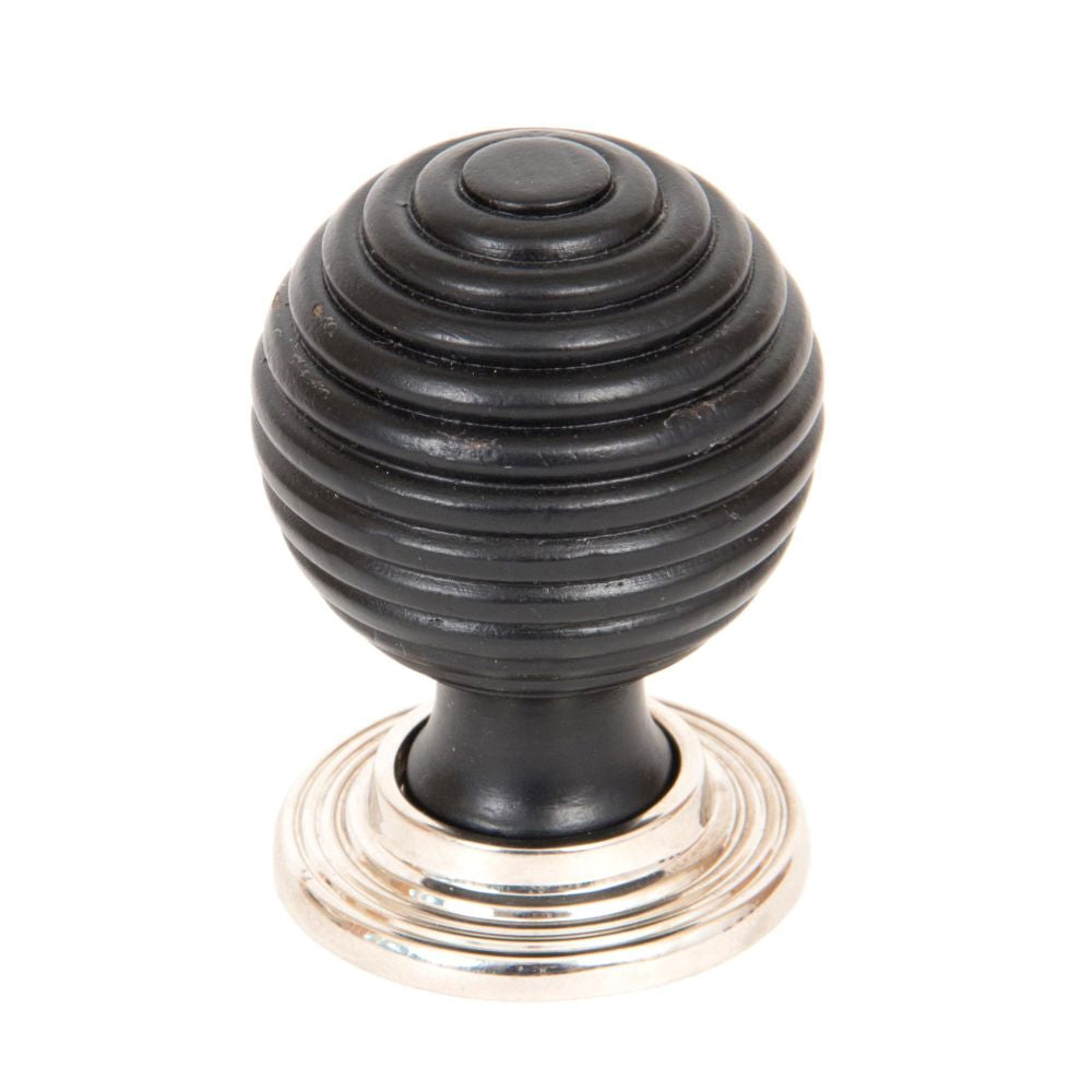 This is an image showing From The Anvil - Ebony and PN Beehive Cabinet Knob 38mm available from T.H Wiggans Architectural Ironmongery in Kendal, quick delivery and discounted prices