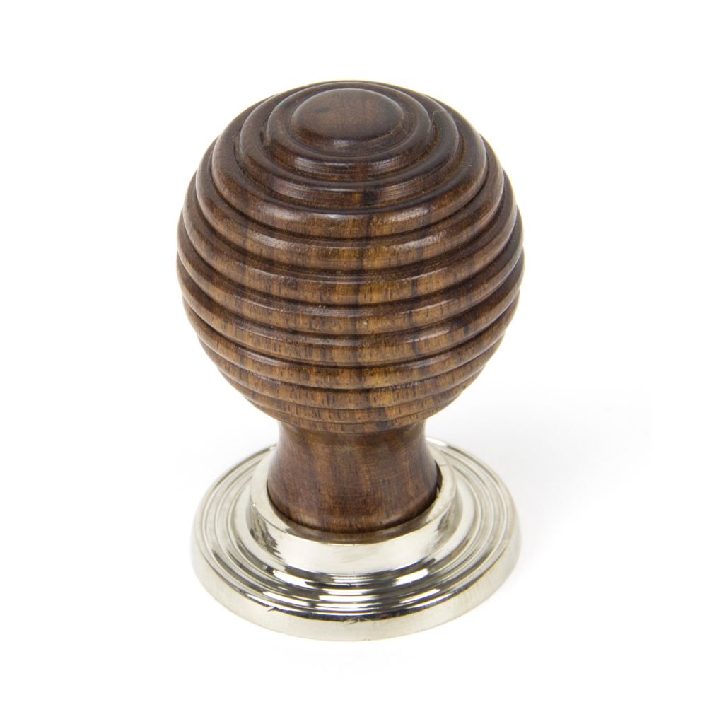 This is an image showing From The Anvil - Rosewood and PN Beehive Cabinet Knob 38mm available from T.H Wiggans Architectural Ironmongery in Kendal, quick delivery and discounted prices