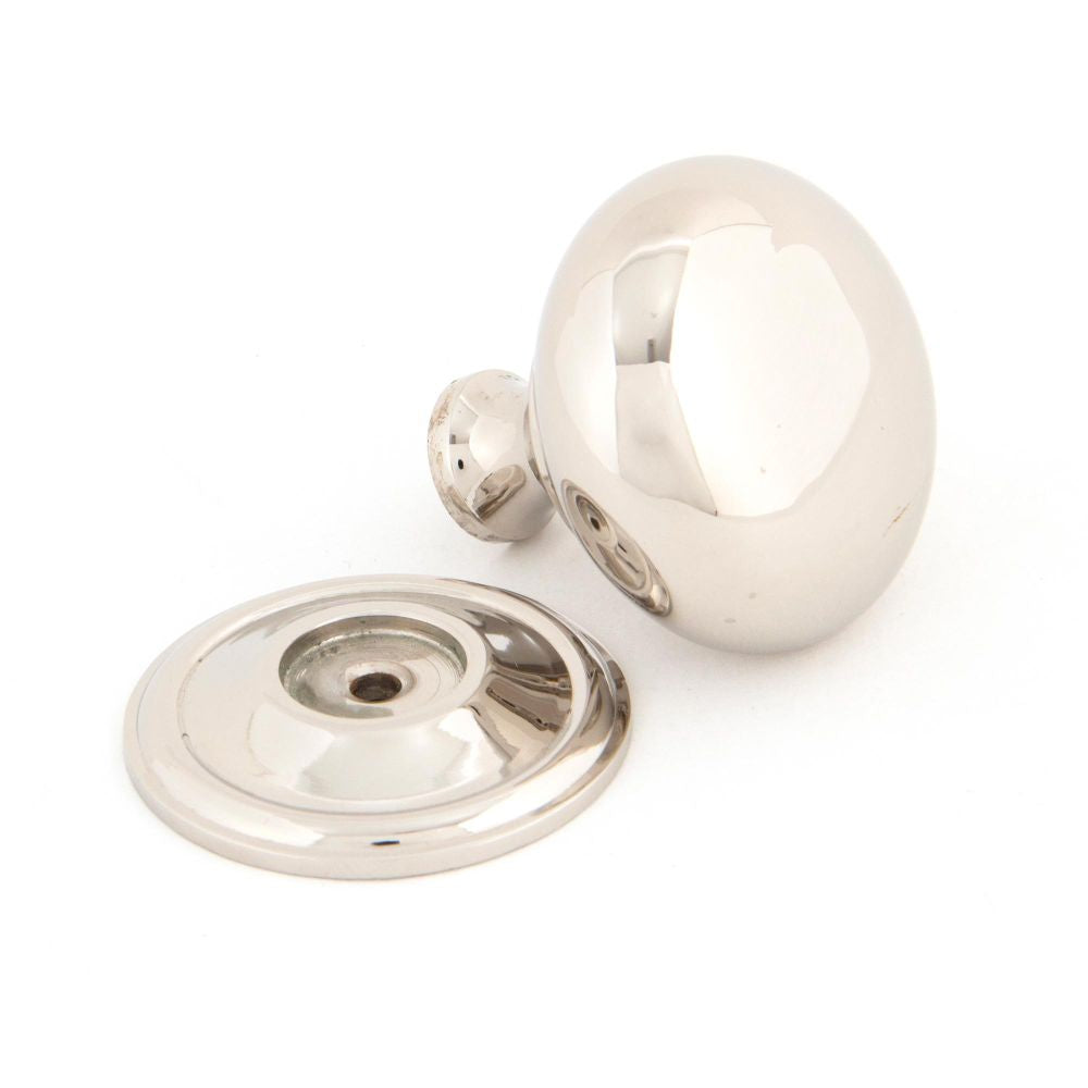 This is an image showing From The Anvil - Polished Nickel Mushroom Cabinet Knob 38mm available from trade door handles, quick delivery and discounted prices