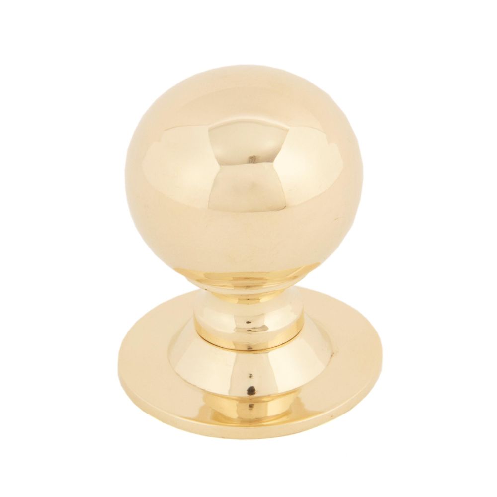 This is an image showing From The Anvil - Polished Brass Ball Cabinet Knob 31mm available from T.H Wiggans Architectural Ironmongery in Kendal, quick delivery and discounted prices