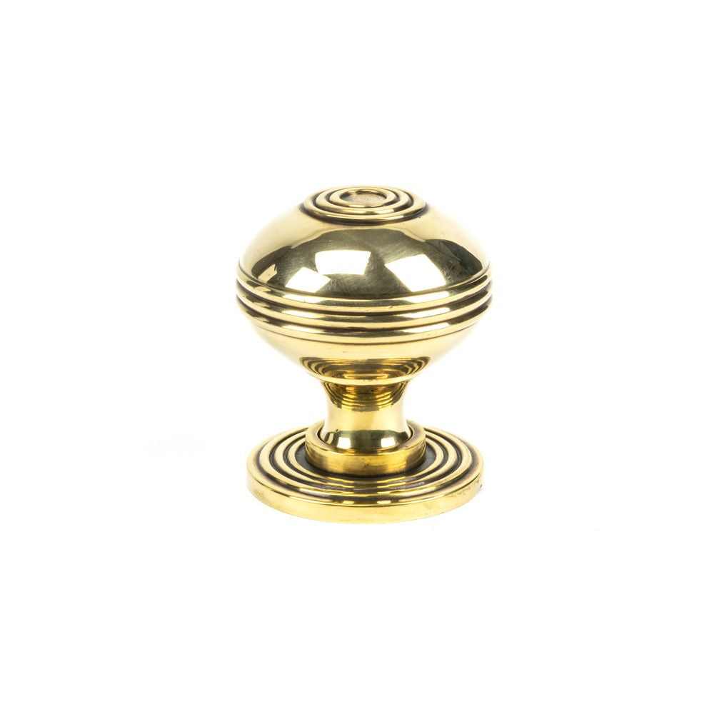 This is an image showing From The Anvil - Aged Brass Prestbury Cabinet Knob 38mm available from T.H Wiggans Architectural Ironmongery in Kendal, quick delivery and discounted prices