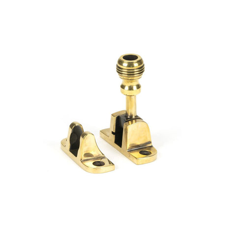 This is an image showing From The Anvil - Aged Brass Prestbury Brighton Fastener (Radiused) available from T.H Wiggans Architectural Ironmongery in Kendal, quick delivery and discounted prices