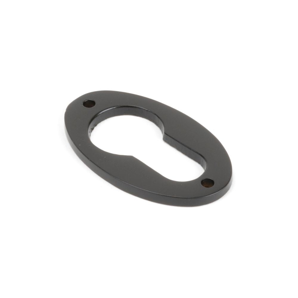 This is an image of From The Anvil - Aged Bronze Oval Euro Escutcheon available to order from T.H Wiggans Architectural Ironmongery in Kendal, quick delivery and discounted prices.