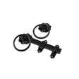 This is an image of Spira Brass - Ring Gate Latch - Plain Black available to order from T.H Wiggans Architectural Ironmongery in Kendal, quick delivery and discounted prices.
