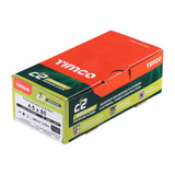 This is an image showing TIMCO C2 Deck-Fix - TX - Countersunk with Ribs - Twin-Cut - Green - 4.5 x 85  - 250 Pieces Box available from T.H Wiggans Ironmongery in Kendal, quick delivery at discounted prices.